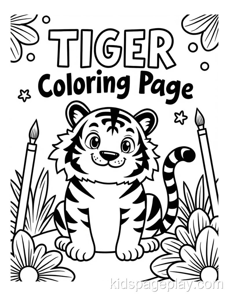 Tiger Coloring Pages 4