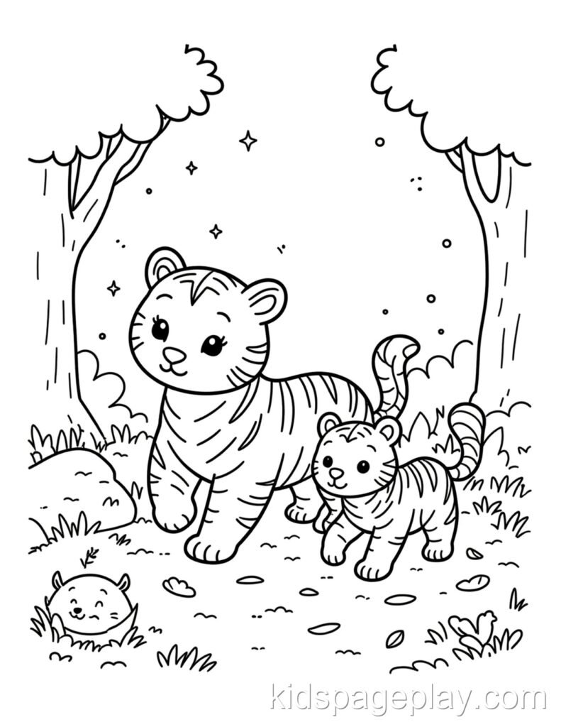 Tiger Coloring Pages 6