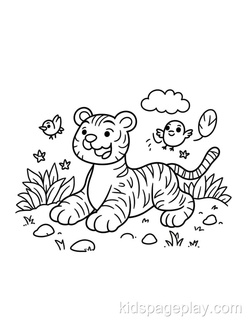 Tiger Coloring Pages 7
