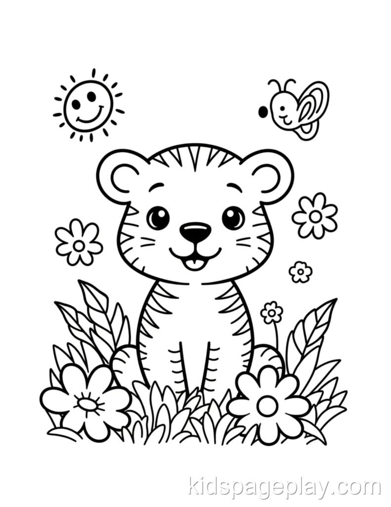 Tiger Coloring Pages 8