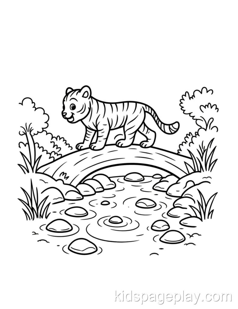 Tiger Coloring Pages 9