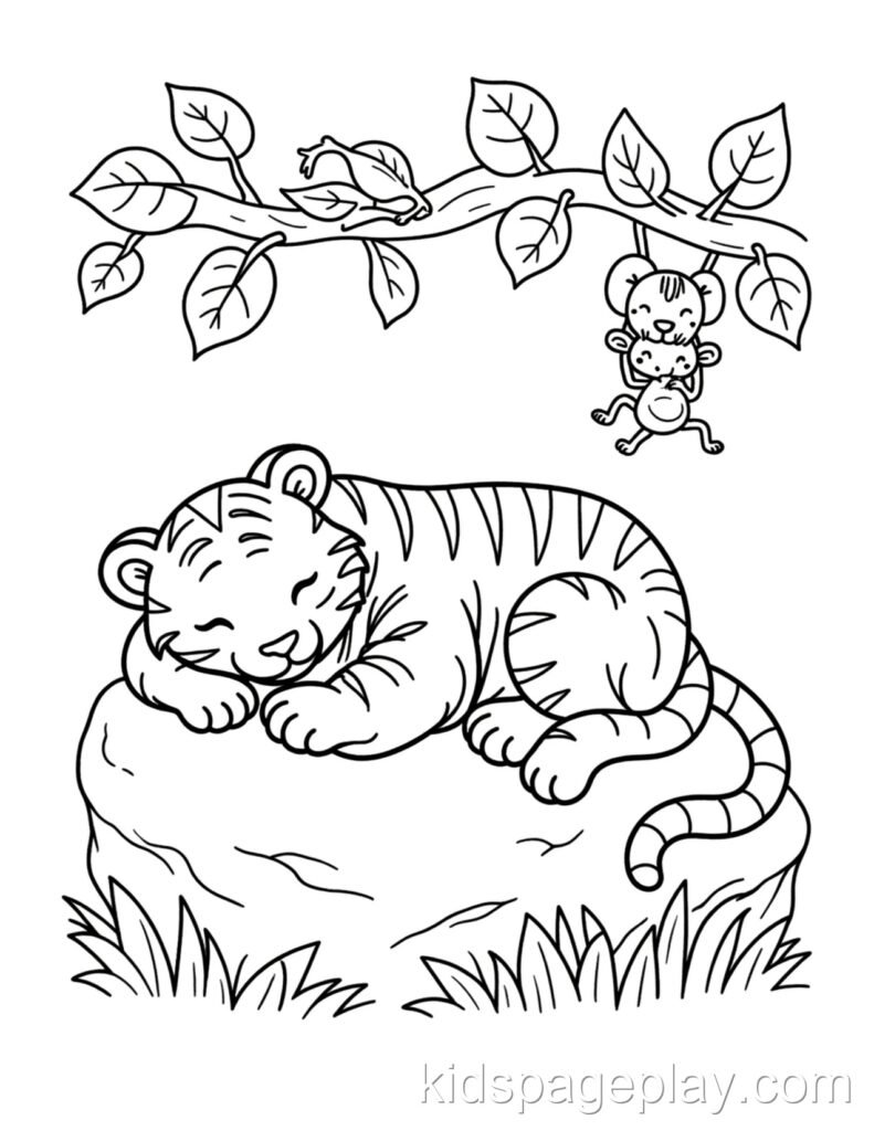 Tiger Coloring Pages 11