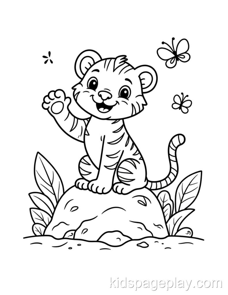 Tiger Coloring Pages 12
