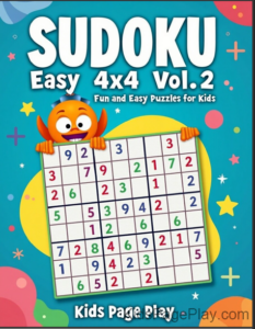 Sudoku Easy 4×4 vol.2  for Kids – Fun & Easy Brain Puzzle