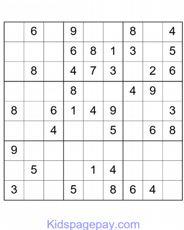 Easy 9×9 Sudoku for Kids – Beginner Number Puzzles