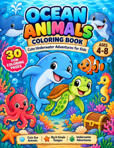 30 Free Ocean Animal Coloring Pages for Kids to Print